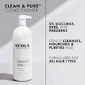 Nexxus Clean and Pure Nourishing Detox Daily Conditioner Elastin Protein All Hair Types, 16.5 fl oz