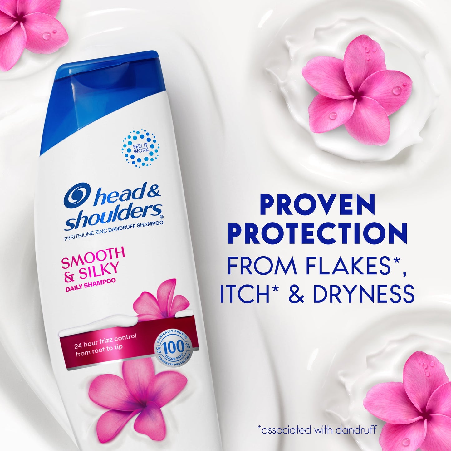 Head & Shoulders Paraben Free Smooth & Silky Shampoo (12.5oz) and Conditioner (10.6 fl oz) Dual Pack