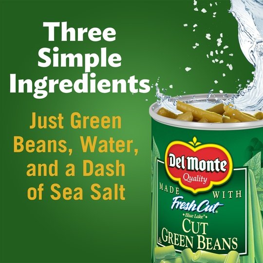Del Monte Cut Green Beans, Canned Vegetables, 28 oz Can