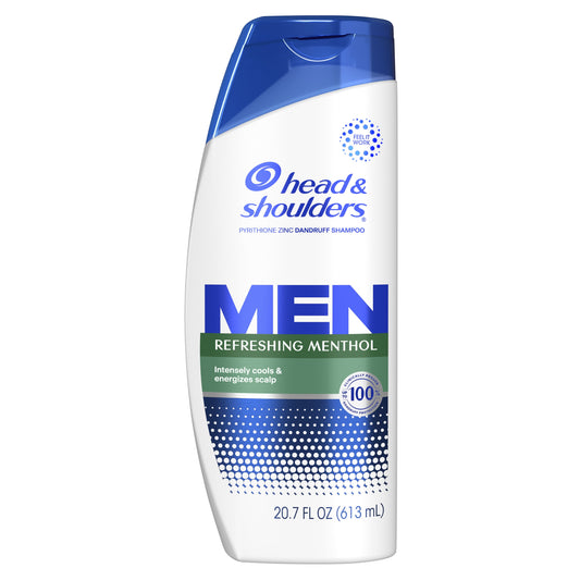 Head & Shoulders Mens Dandruff Shampoo, Refreshing Menthol, 20.7 oz