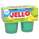 Jell-O Lemon-Lime Sugar Free Jello Cups Gelatin Snack, 4 Ct Cups