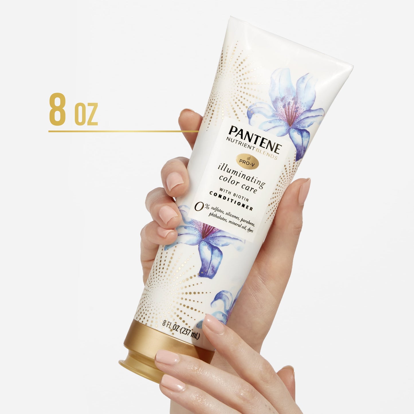 Pantene Sulfate Free Conditioner, Illuminating Conditioner with Biotin, Color Safe, 8.0 fl oz