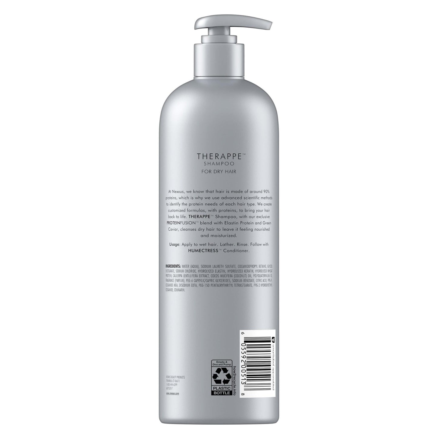 Nexxus Therappe Moisturizing Daily Shampoo with Elastin Protein and Green Caviar, 16.5 fl oz