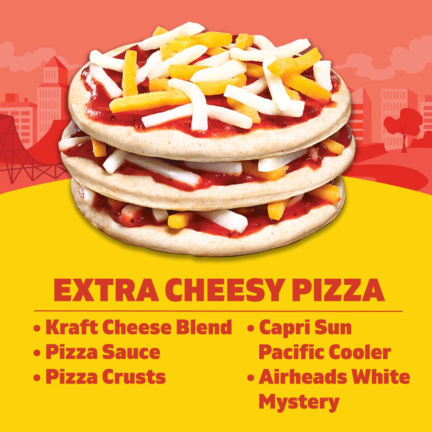 Lunchables Extra Cheese Pizza Kids Lunch Meal Kit, 10.6 oz Box