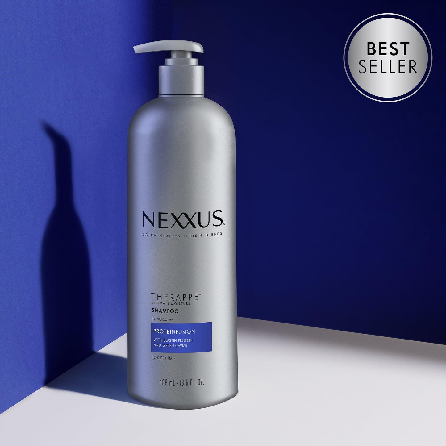 Nexxus Therappe Moisturizing Daily Shampoo with Elastin Protein and Green Caviar, 16.5 fl oz