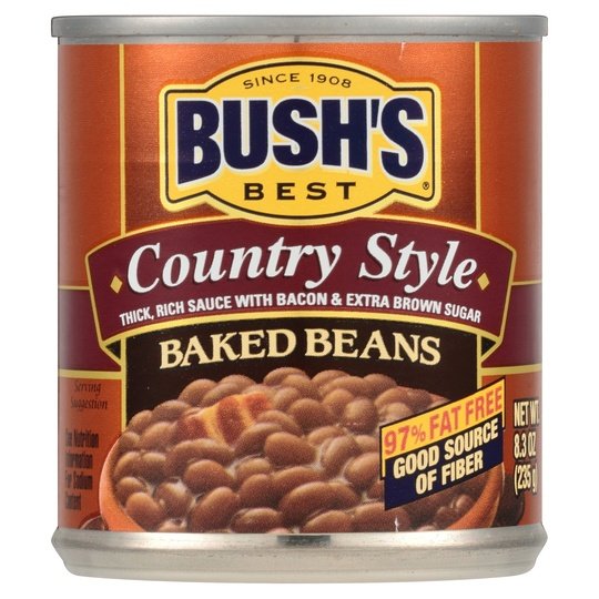 Bush's Country Style Baked Beans, Canned Beans, 8.3 oz