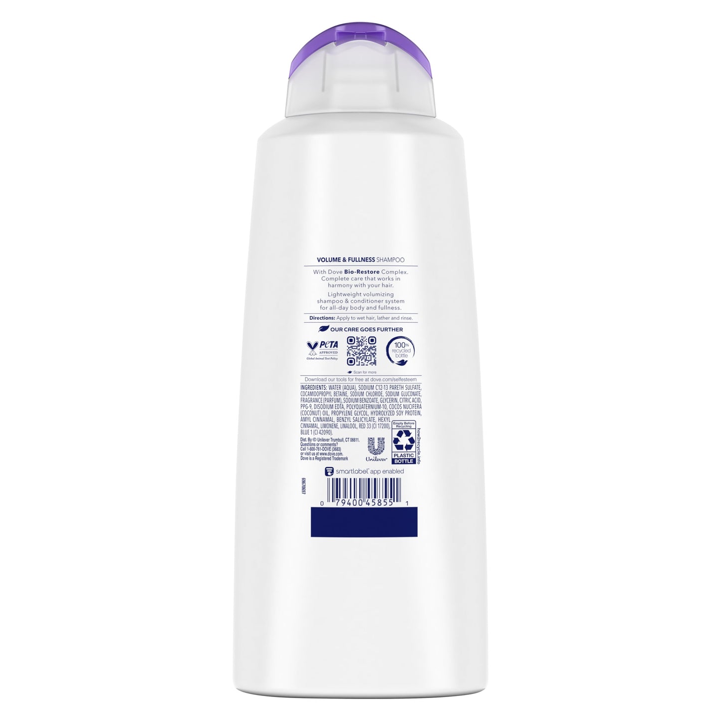 Dove Volume and Fullness Daily Shampoo with Biotin Complex, 20.4 fl oz