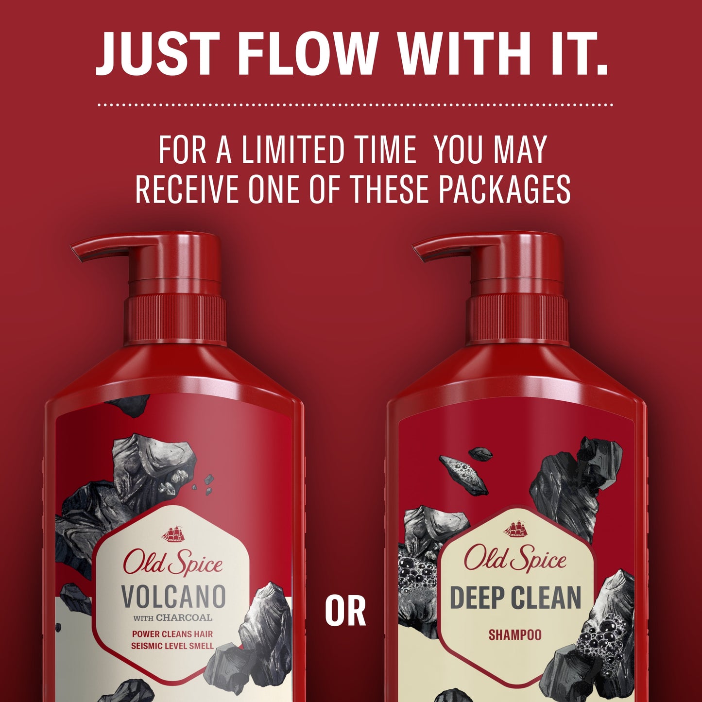 Old Spice Volcano Charcoal Shampoo for Men, All Hair Types, 21.9 fl oz