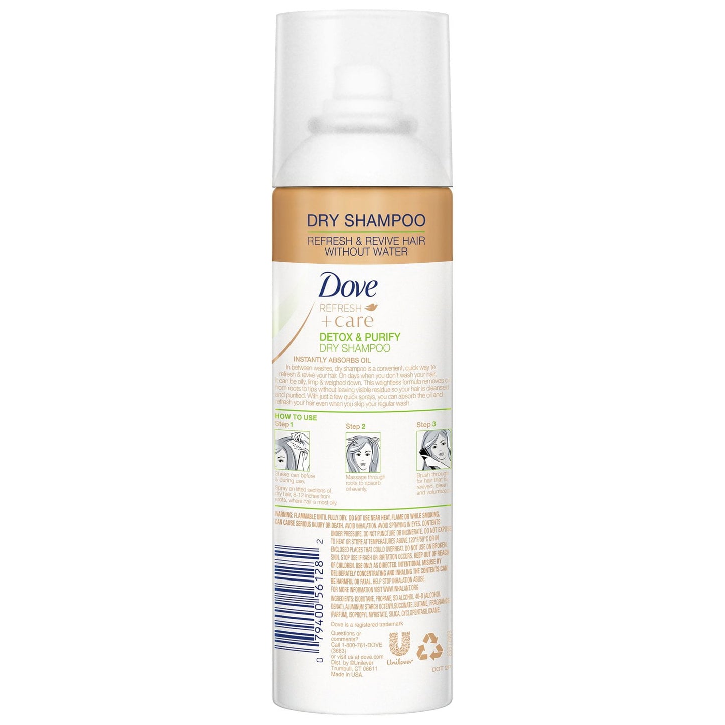 Dove Refresh+Care Detox and Purify Dry Shampoo, 5 oz