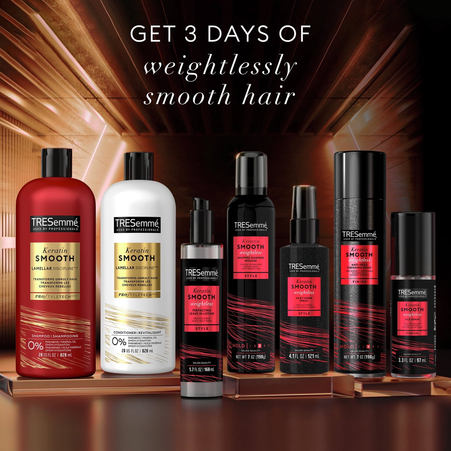 TRESemme Keratin Smooth Daily Shampoo Formulated with Lamellar-Discipline All Hair Types, 28 fl oz