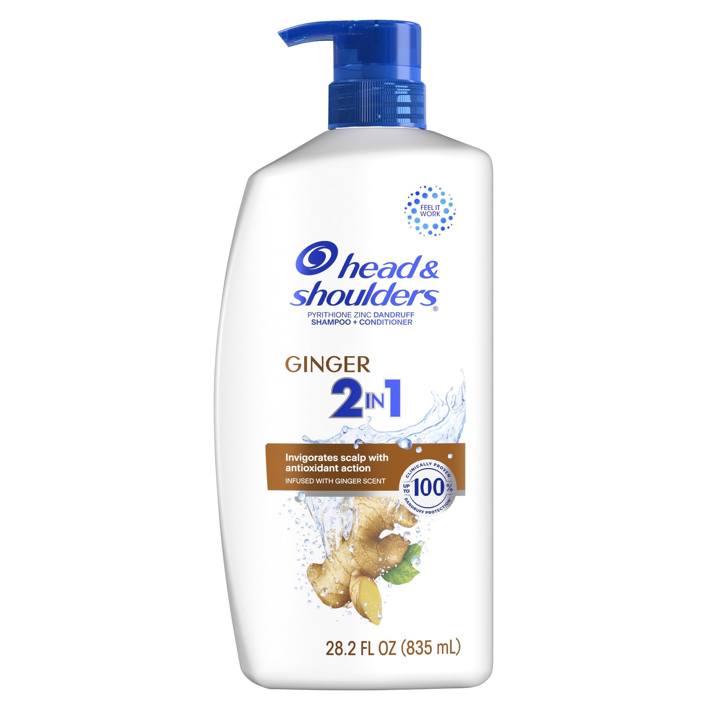 Head & Shoulders 2 in 1 Dandruff Shampoo and Conditioner, Ginger, 12.5 oz