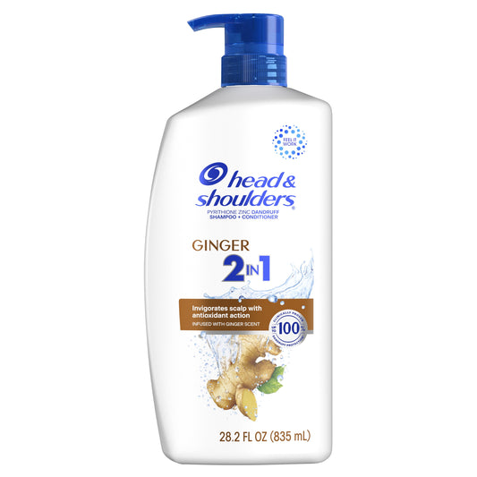 Head & Shoulders 2 in 1 Dandruff Shampoo and Conditioner, Ginger, 12.5 oz