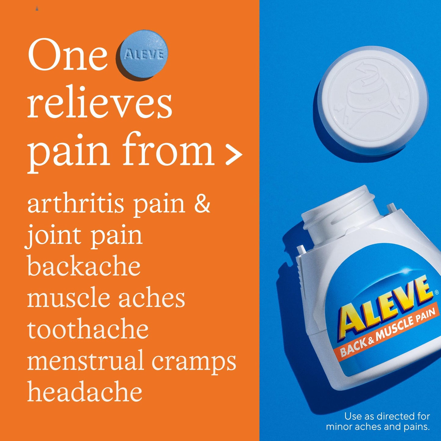 Aleve Back & Muscle Pain Reliever Naproxen Sodium Tablets, 90 Count