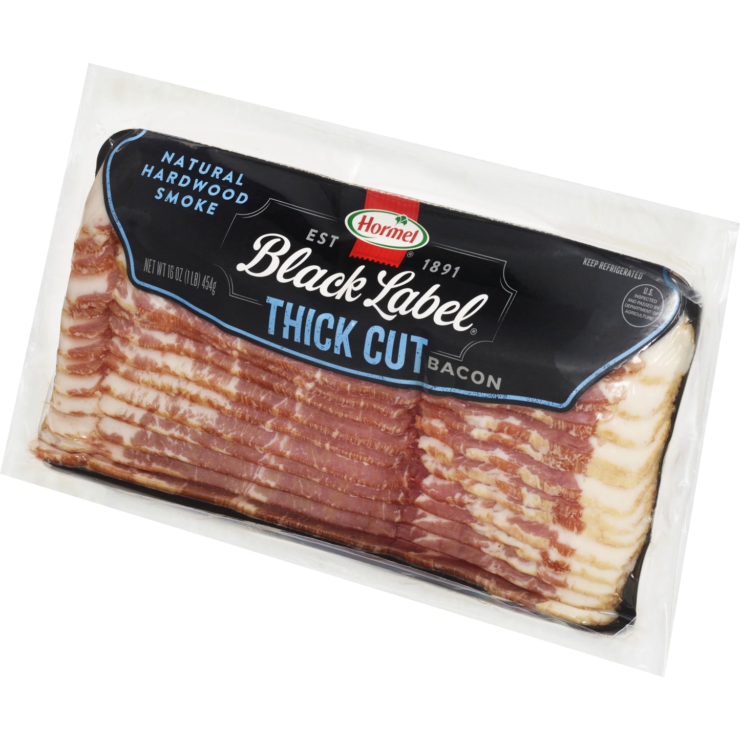 HORMEL BLACK LABEL Pork Bacon, Thick Cut, 16 oz Plastic Package