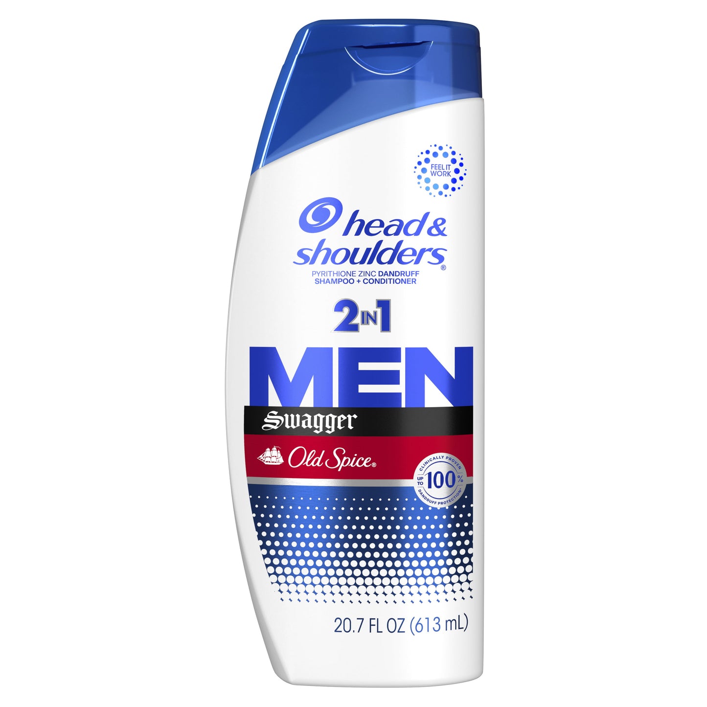 Head and Shoulders Mens 2 in 1 Dandruff Shampoo and Conditioner, Old Spice Swagger, 20.7 oz
