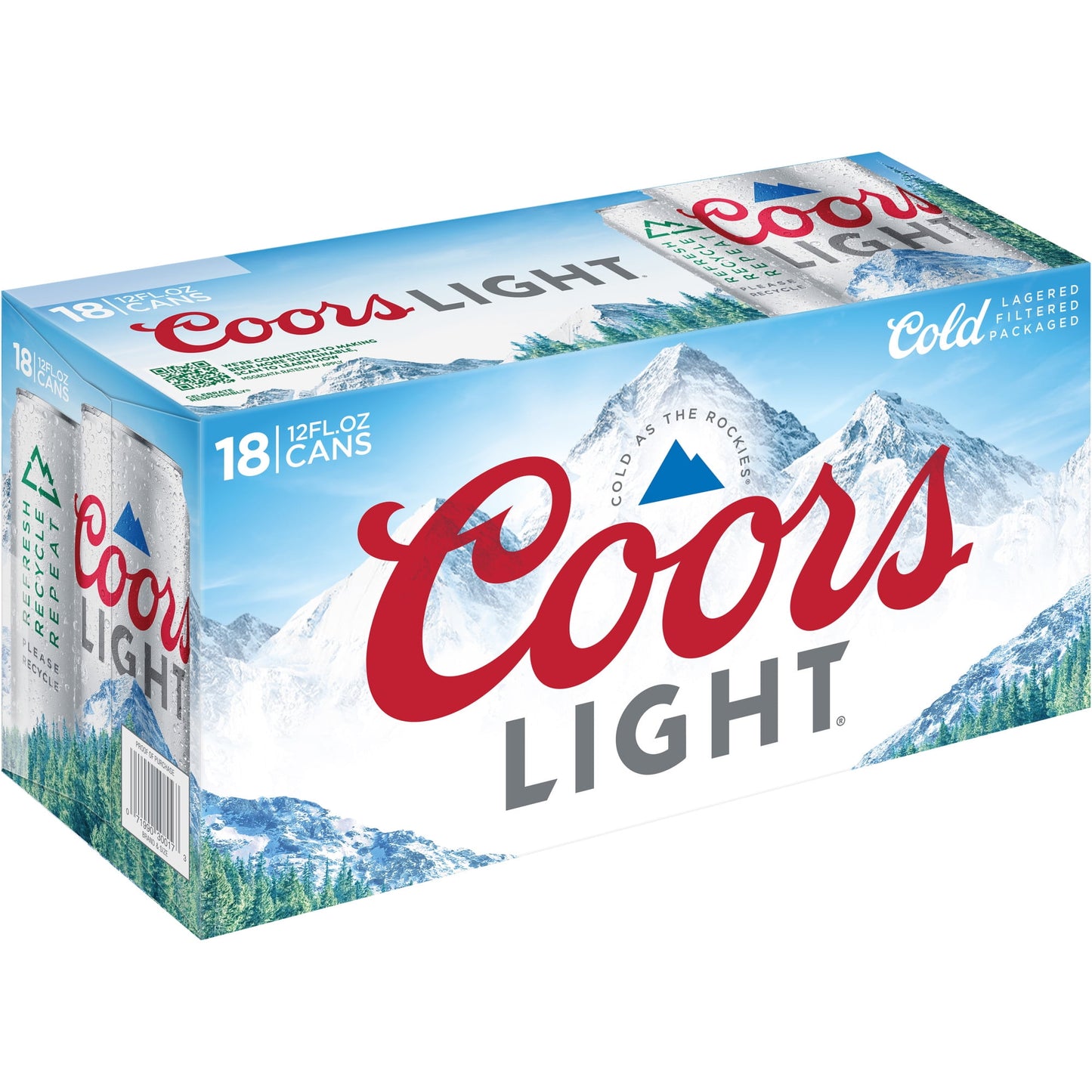 Coors Light Lager Beer, 18 Pack, 12 fl oz Cans, 4.2% ABV