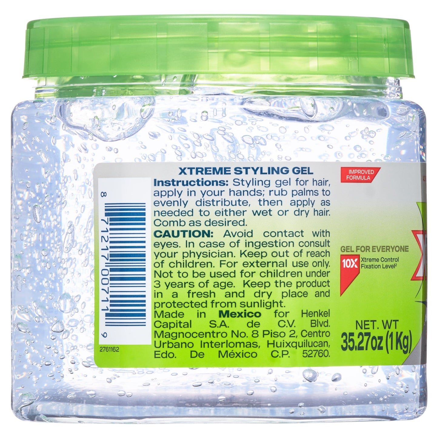 Xtreme Pro-Expert Hair Styling Gel, Unisex, 35.27 oz Jumbo Clear Jar