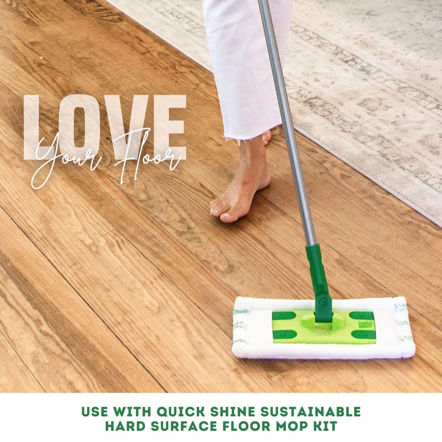 Quick Shine Multi-Surface Floor Finish, 64 fl oz, Unscented Household Floor Cleaner & Polish