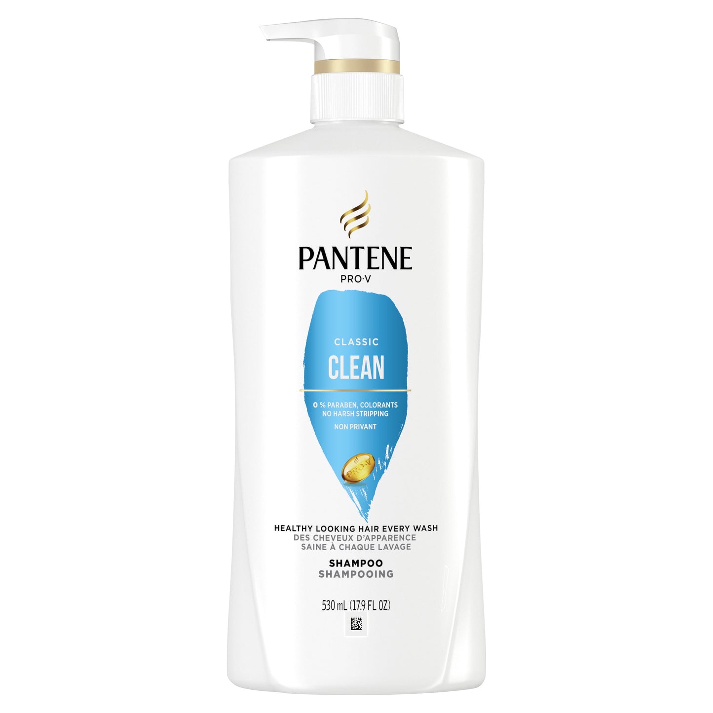 Pantene Pro-V Classic Clean Shampoo, 17.9 oz/530 mL