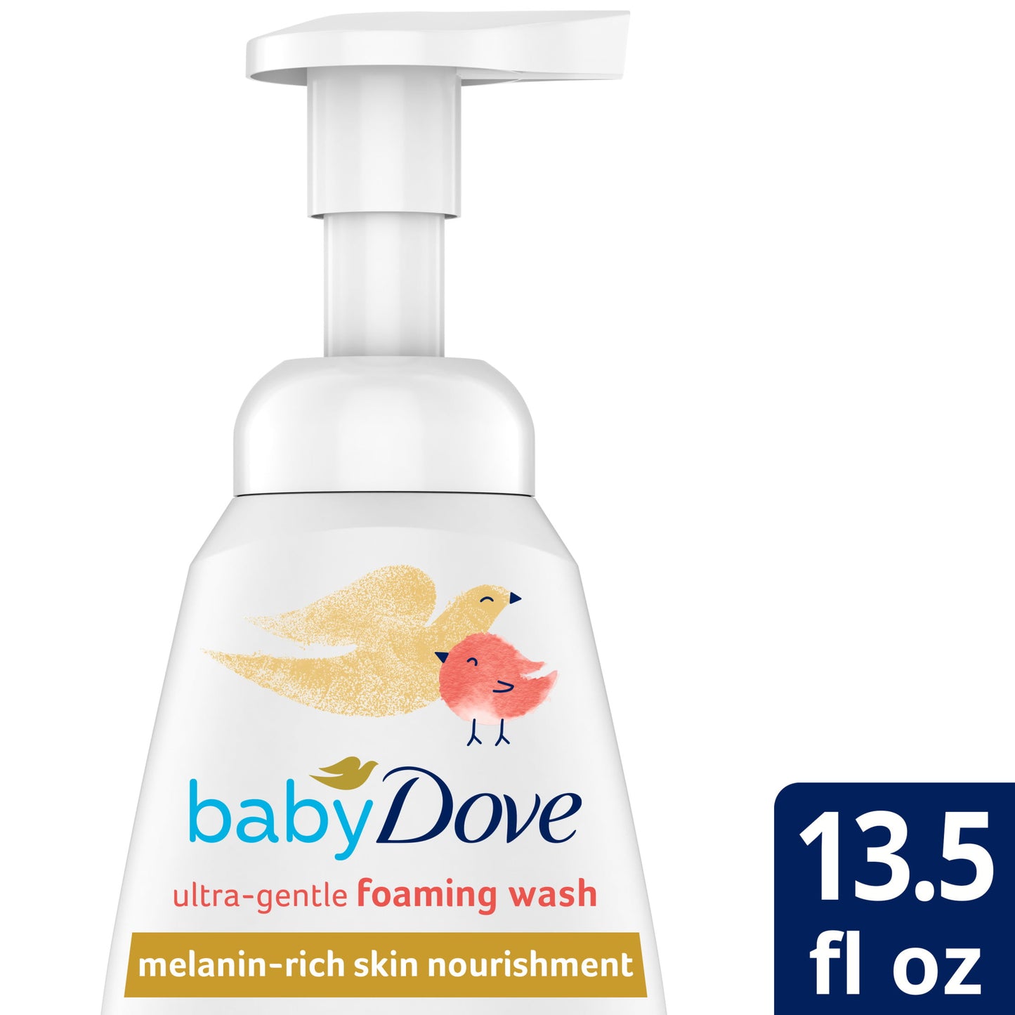 Dove Baby Foaming Wash Melanin-Rich Skin Nourishment, Ultra Gentle Liquid Body Wash, 13.5 oz