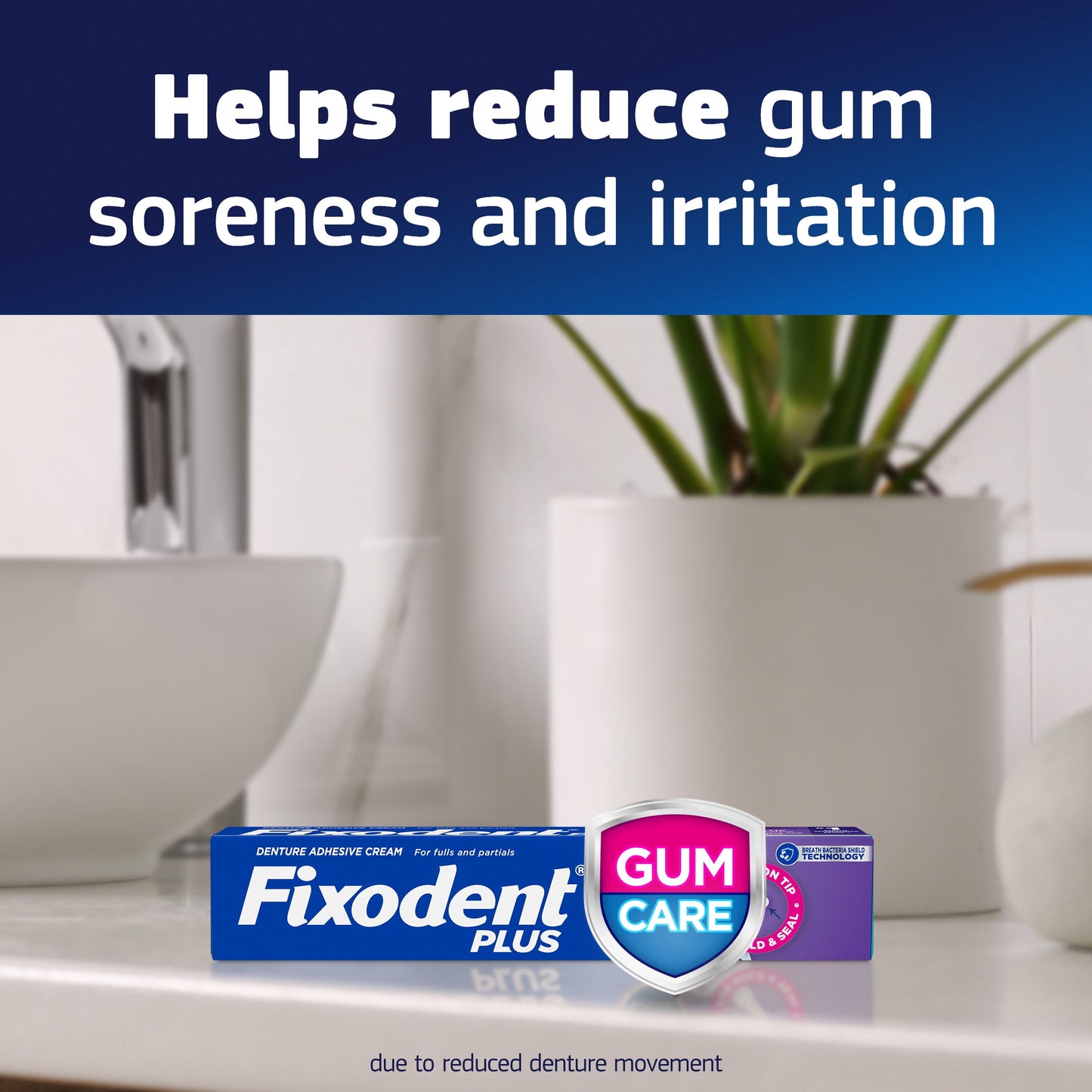 Fixodent Plus Gum Care Precision Hold & Seal Denture Adhesive Cream, 2 oz
