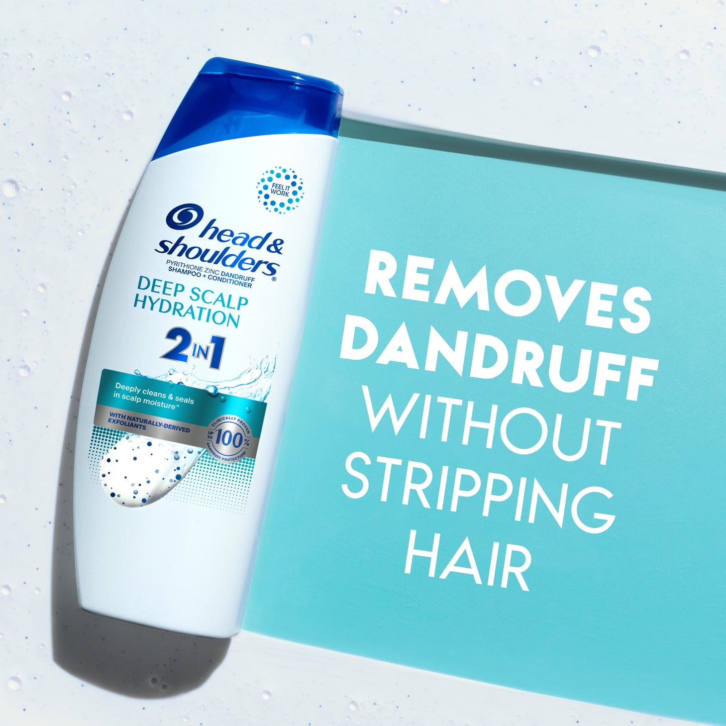 Head & Shoulders 2 in 1 Dandruff Shampoo and Conditioner, Deep Scalp Hydration, 12.5 fl oz
