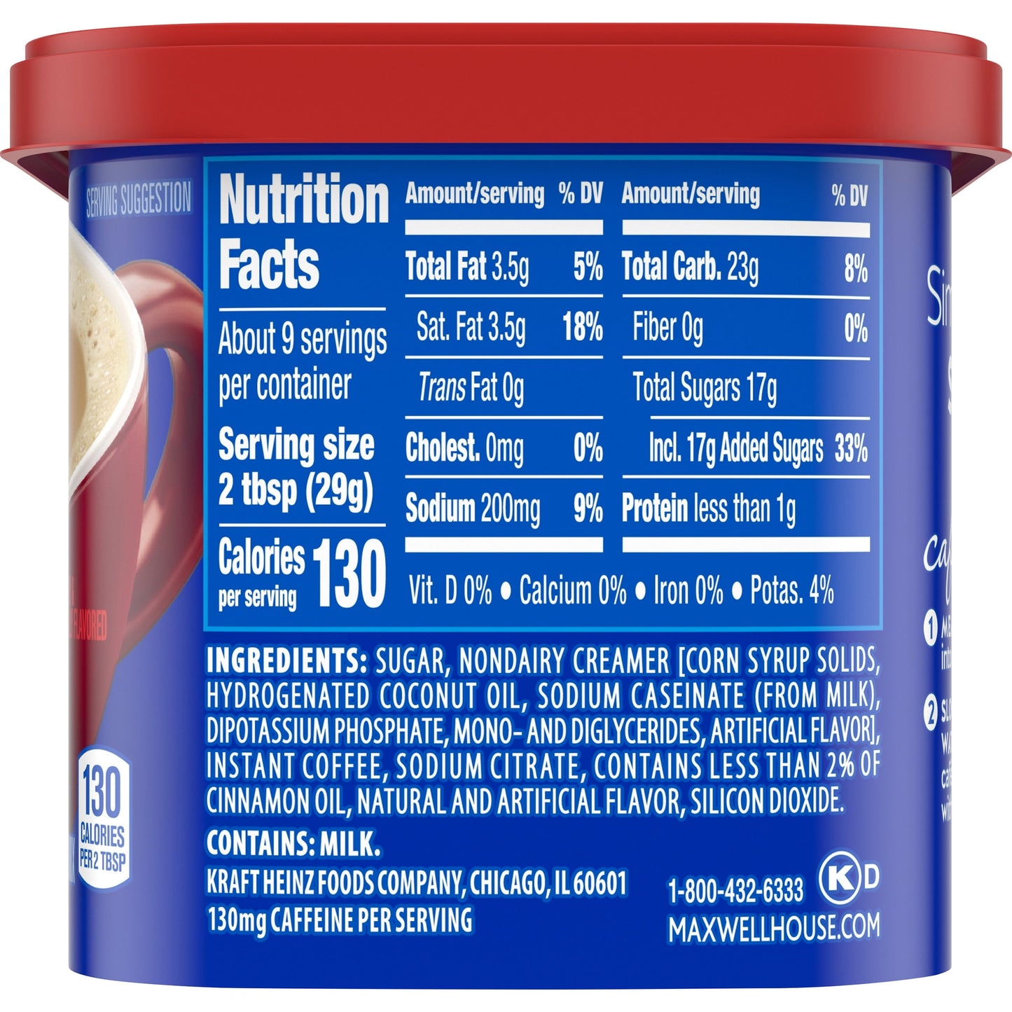 Maxwell House International Cafe Vienna Cafe Style Beverage Mix, 9 oz. Canister