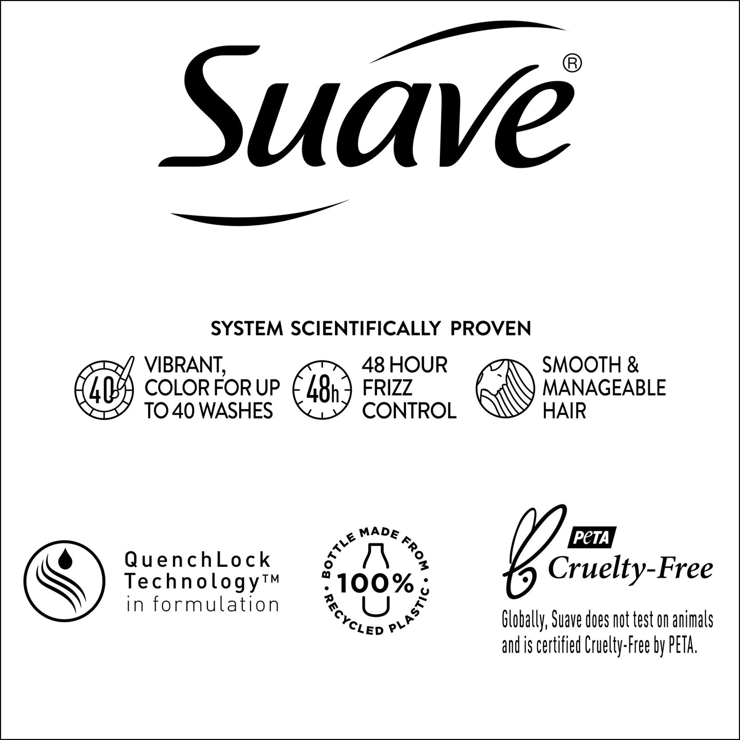 Suave Keratin Infusion Color Care Shampoo for Color-Treated Hair and Frizzy hair 12.6 fl oz