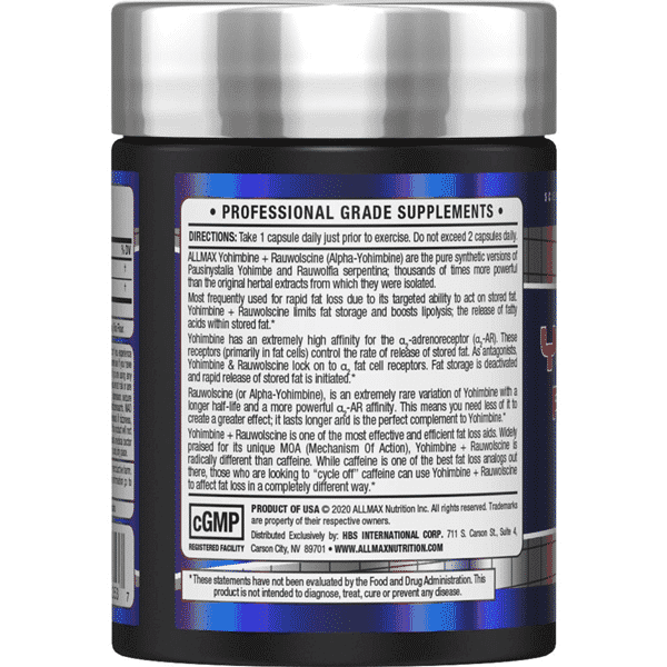 AllMax Nutrition Yohimbine 60 Capsules