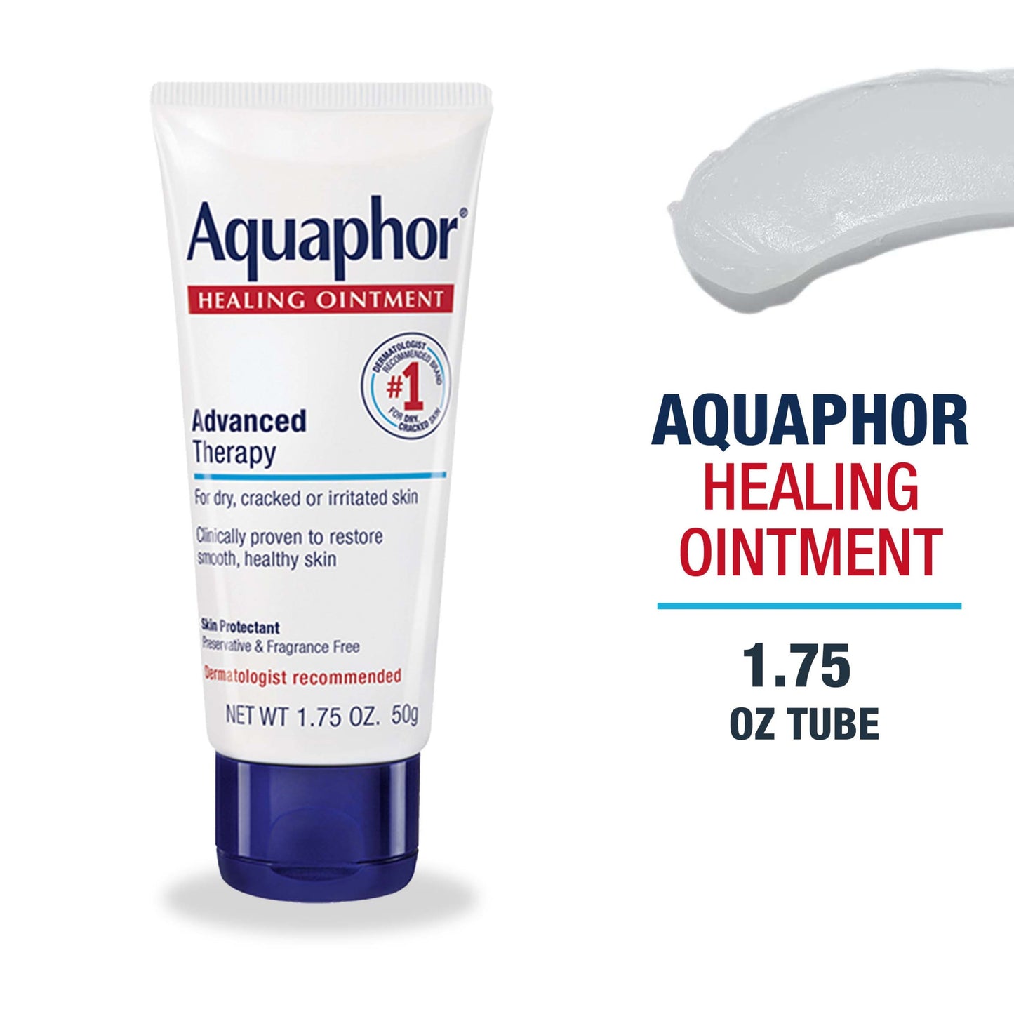 Aquaphor Healing Ointment Skin Protectant For Dry and Cracked Skin, 1.75 oz. Tube