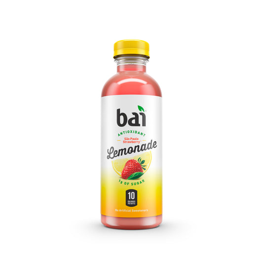 Bai Sao Paulo Strawberry Lemonade Antioxidant Infused Flavored Water, 18 fl oz, Bottle