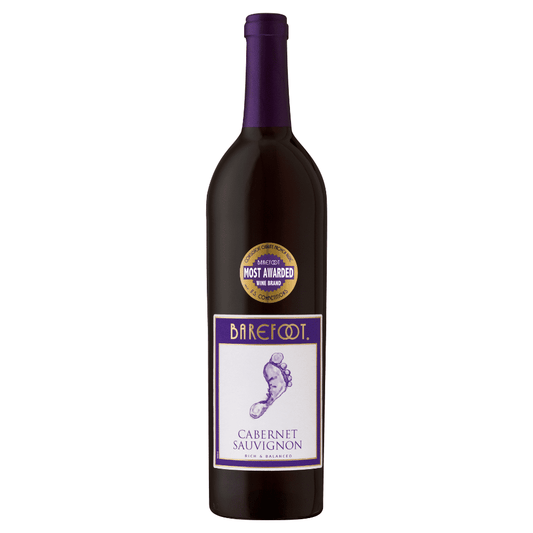 Barefoot Cabernet Sauvignon Wine, California 750 ml Glass Bottle