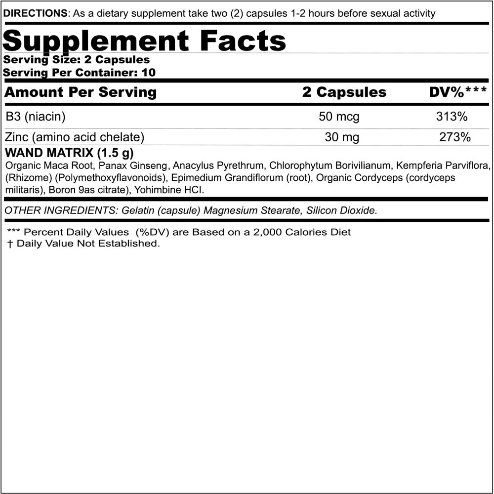 Black Magic Wand 20 Capsules