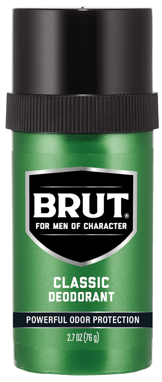 Brut Classic Round Stick Deodorant for Men, Powerful Odor Protection, 2.7 oz