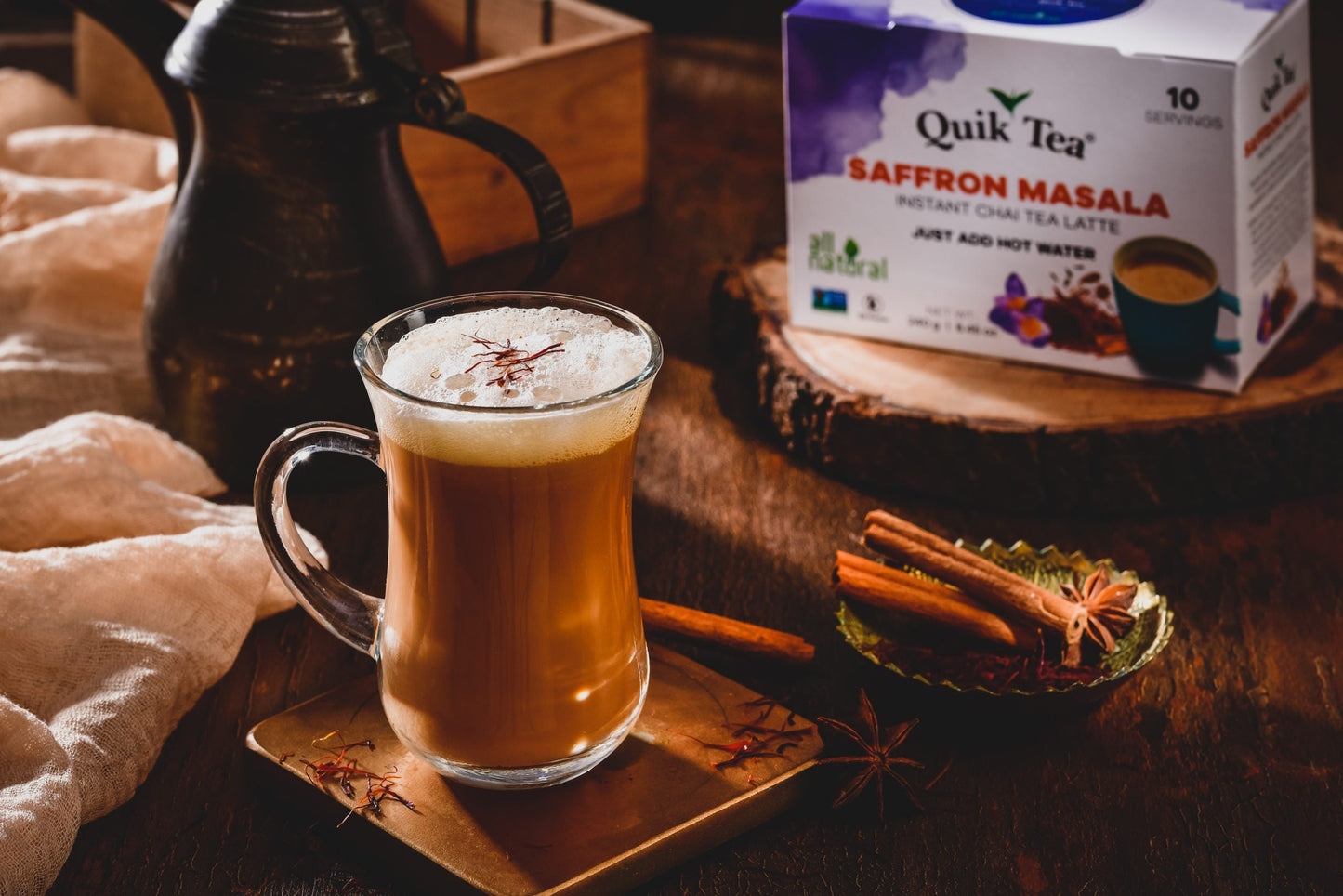 Saffron Masala Instant Chai Tea Latte