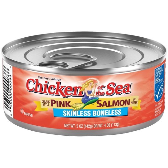 Chicken of the Sea Skinless Boneless Chunk Style Pink Salmon in Water, 5 oz Can