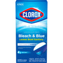 Clorox Bleach and Blue Toilet Bowl Cleaner Tablets, Rain Clean, 4 Count