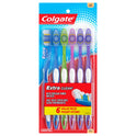 Colgate Extra Clean Toothbrush, Soft Bulk Toothbrush Pack, 6 Pack