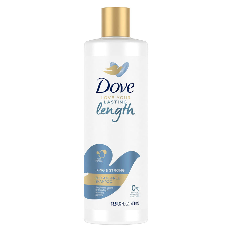 Dove Love Your Lasting Length Long and Strong Sulfate-Free Shampoo for All Hair Types, 13.5 fl oz