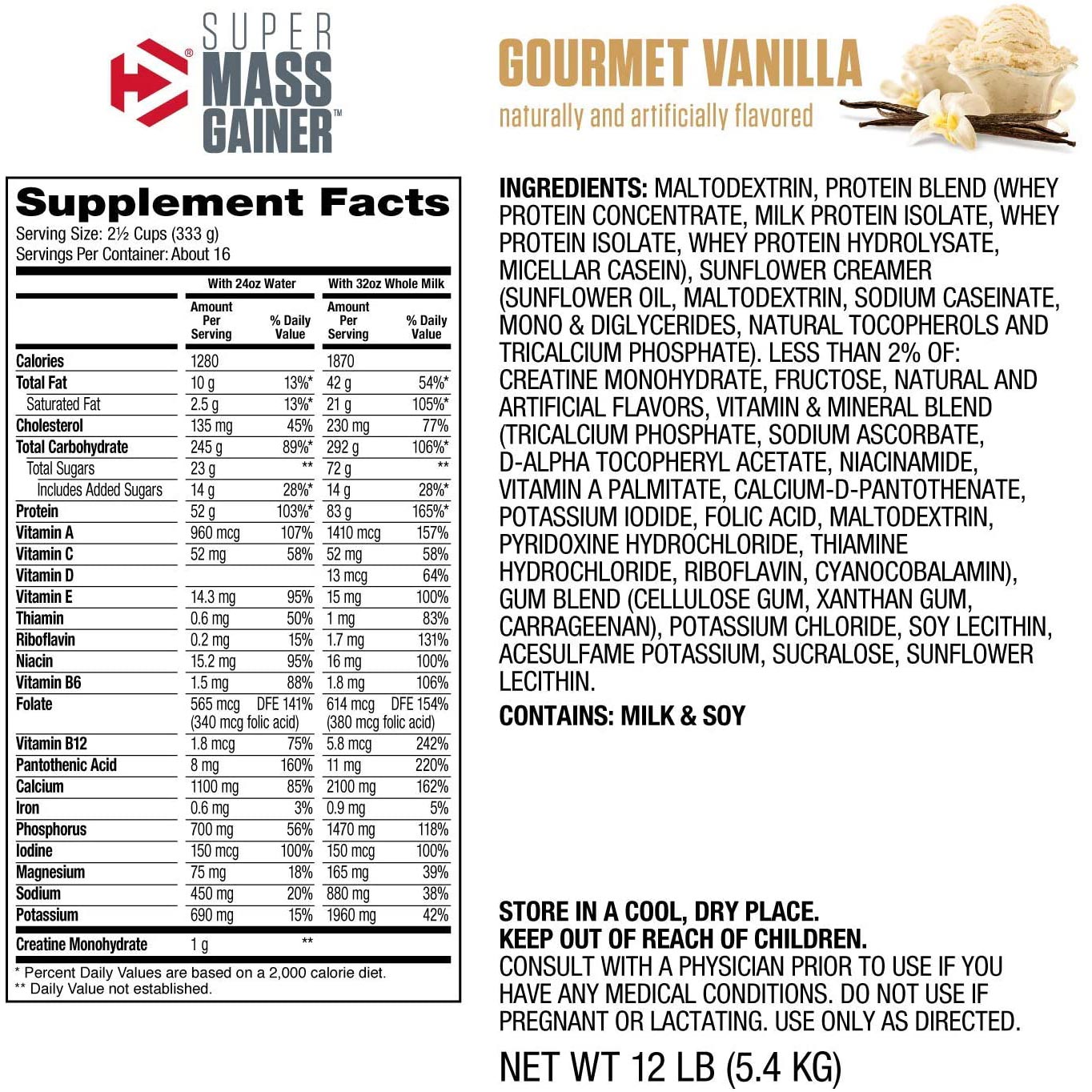 Dymatize Super Mass Gainer 12 Lbs.