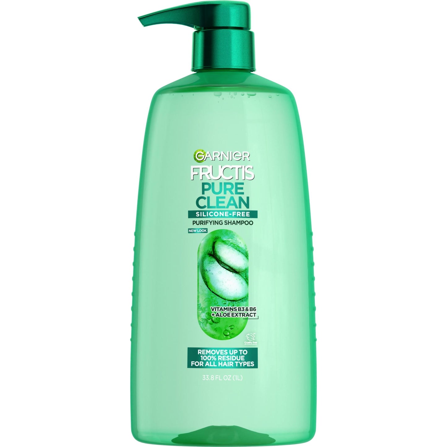 Garnier Fructis Pure Clean Purifying Shampoo, for All Hair Types, 33.8 fl oz