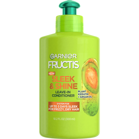 Garnier Fructis Sleek and Shine Leave In Conditioner with Argan Oil, 10.2 fl oz