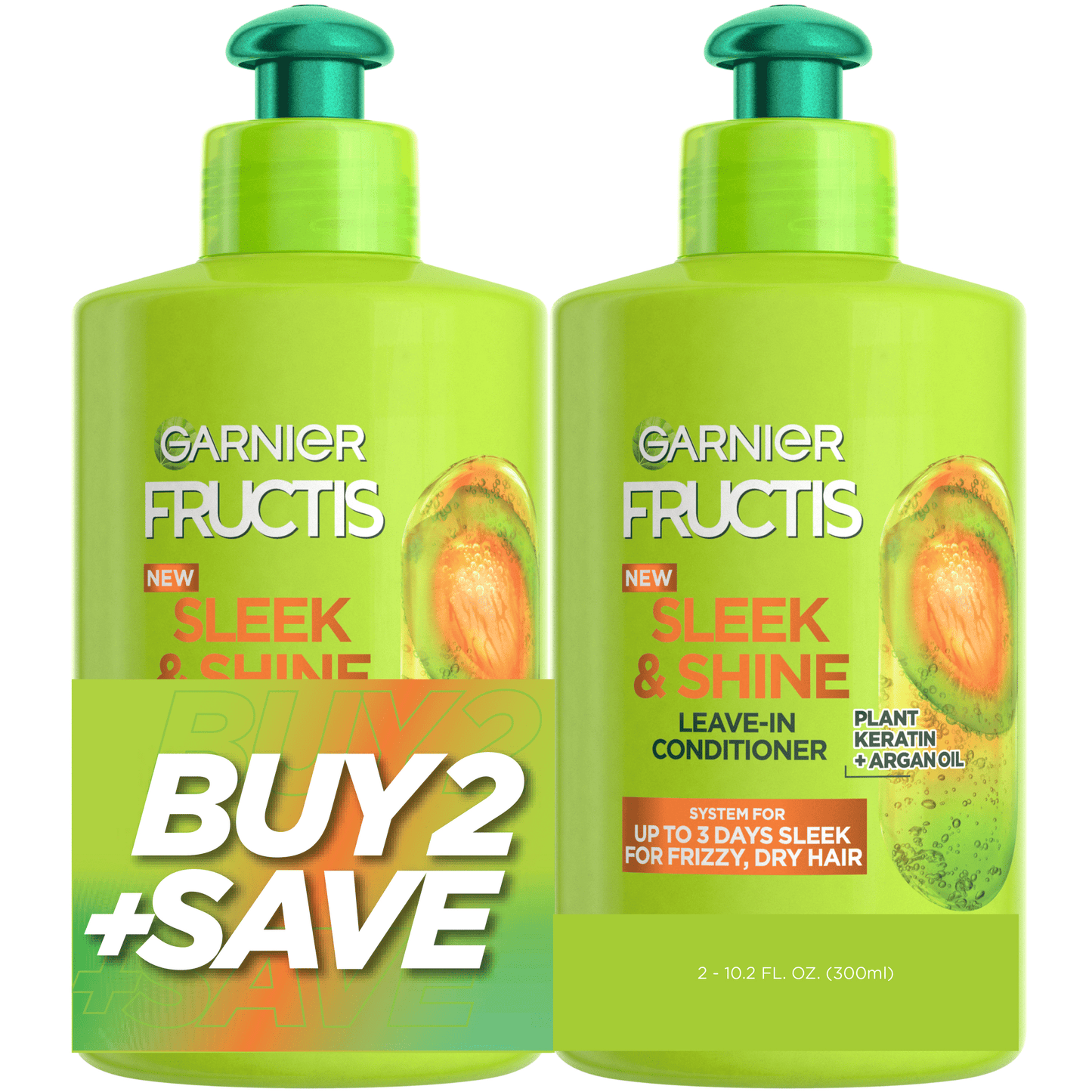 Garnier Fructis Sleek and Shine Leave in Conditioning Cream, 20.4 fl oz