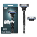 Gillette Mach3 Mens Razor Handle and 2 Blade Refills