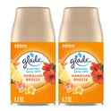 Glade Automatic Spray Refill 2 CT, Hawaiian Breeze, 12.4 OZ. Total, Air Freshener Infused with Essential Oils