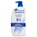 Head & Shoulders 2 in 1 Dandruff Shampoo and Conditioner, Classic Clean, 28.2 fl oz, For All Hair Types