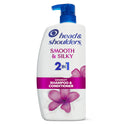 Head & Shoulders 2 in 1 Dandruff Shampoo and Conditioner, Smooth and Silky, 28 oz