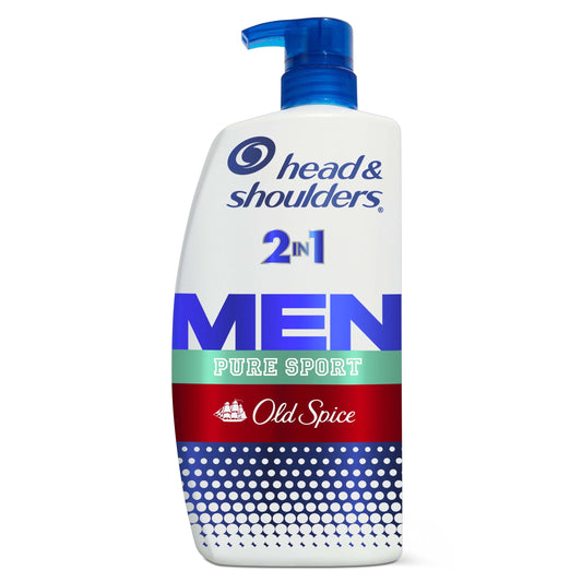 Head & Shoulders Men's 2 in 1 Dandruff Shampoo and Conditioner, Old Spice Pure Sport, 28.2 fl oz