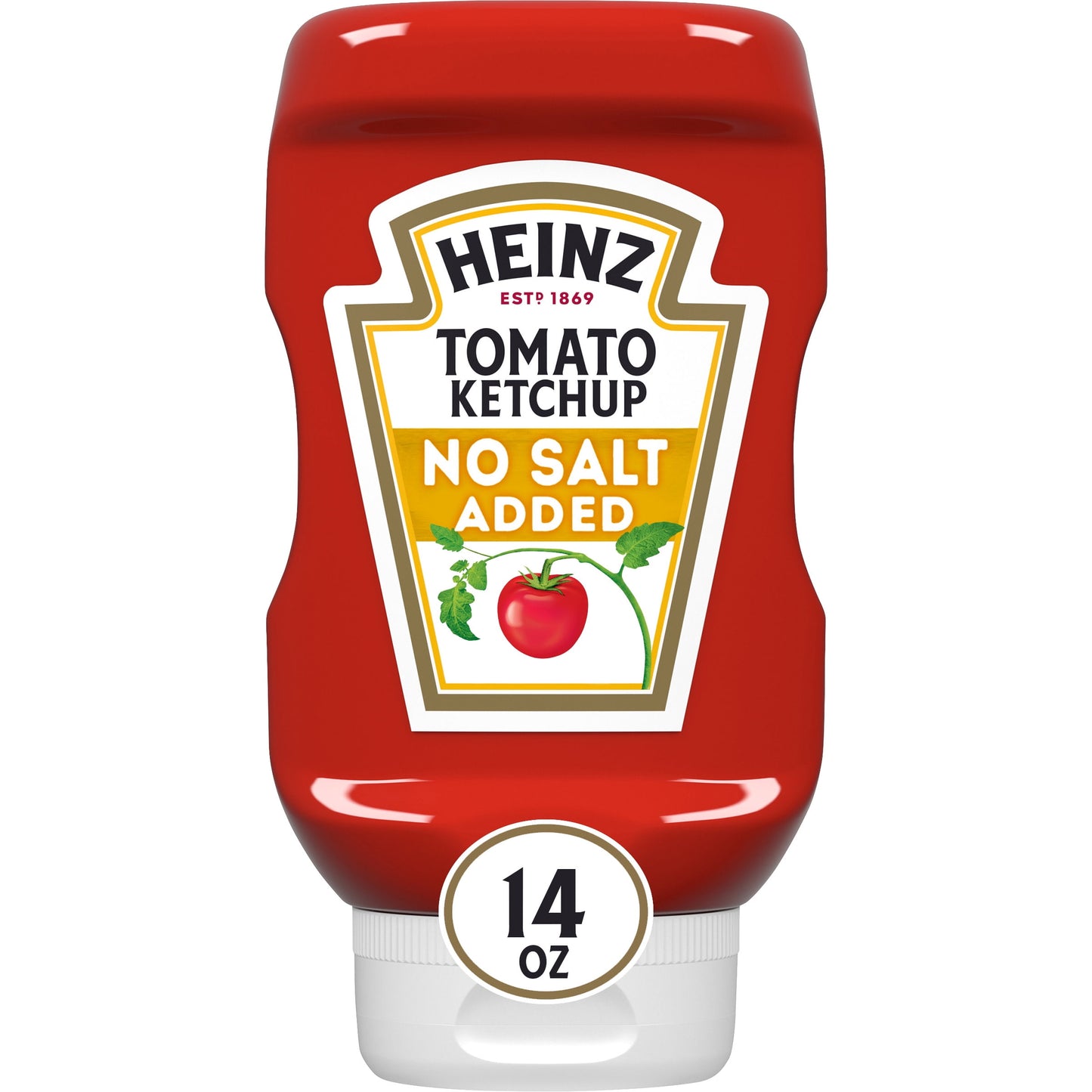 Heinz Tomato Ketchup with No Salt Added, 14 oz Bottle