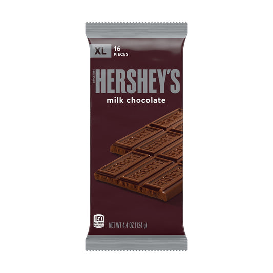 Hershey's Milk Chocolate XL Candy, Bar 4.4 oz, 16 Pieces